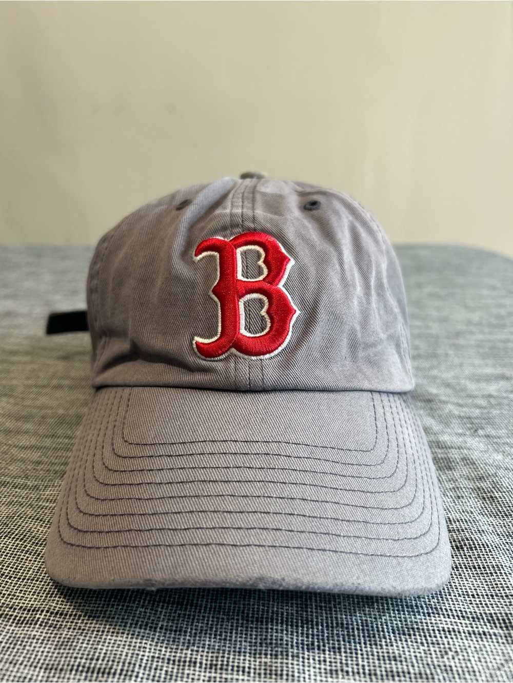 Boston Red Sox ‘47 Brand Blue Perfect Sun Fade Gray Adjustable Hat Unisex Adult